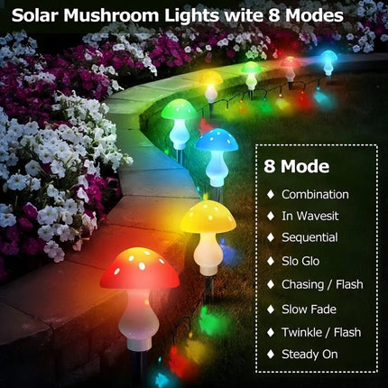 LED Garden Light Outdoor Mushroom Solar Lawn Lamp - LED Garden Light - GPED - Mad Fly Essentials