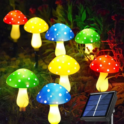 LED Garden Light RGB Solar Mushroom Stake Lights - LED Garden Light - Vecli - Mad Fly Essentials