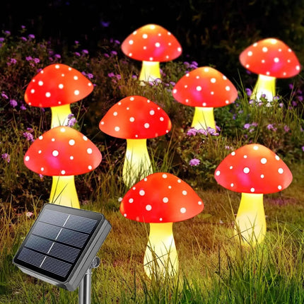 LED Garden Light RGB Solar Mushroom Stake Lights - LED Garden Light - Vecli - Mad Fly Essentials