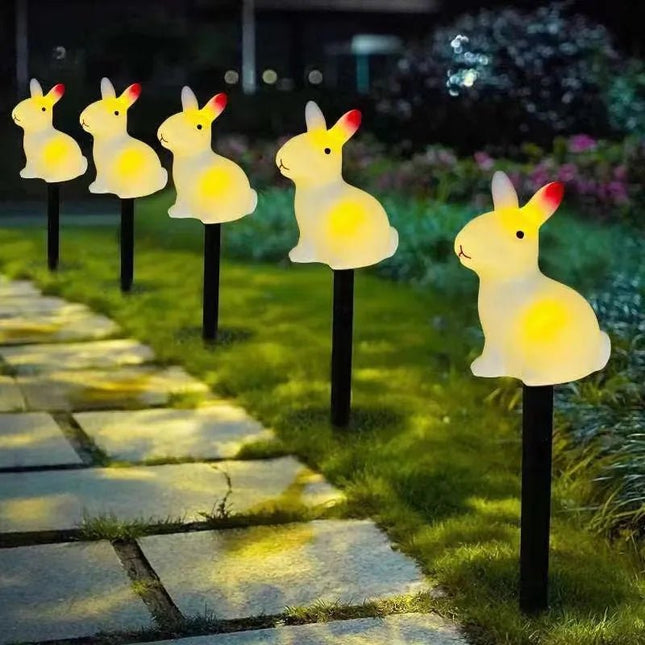 LED Garden Light Solar 5pk Bunny Lamp - LED Garden Light - ZODOLAMP - Mad Fly Essentials