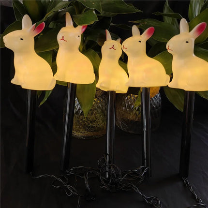 LED Garden Light Solar 5pk Bunny Lamp - LED Garden Light - ZODOLAMP - Mad Fly Essentials