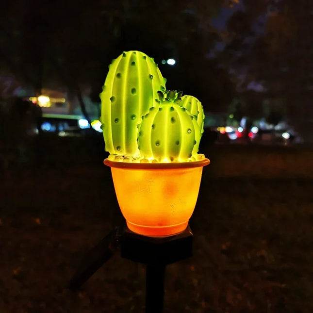 LED Garden Light Solar Cactus Floral Lights - LED Garden Light - Stonego - Mad Fly Essentials