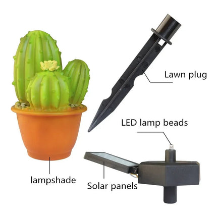 LED Garden Light Solar Cactus Floral Lights - LED Garden Light - Stonego - Mad Fly Essentials