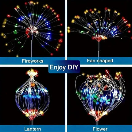 LED Garden Light Solar Dandelion Firework Sensing Lights - LED Garden Light - ZTree - Mad Fly Essentials