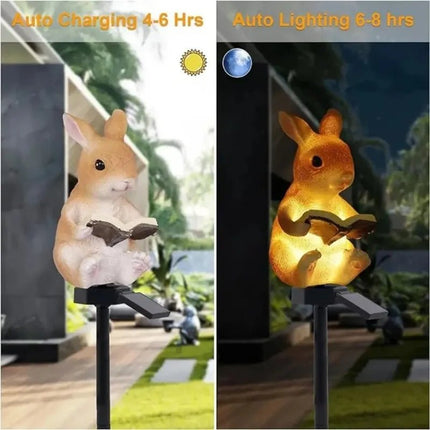 LED Garden Light Solar Resin Rabbit Hedgehog Lawn Lamp - LED Garden Light - Spazel - Mad Fly Essentials