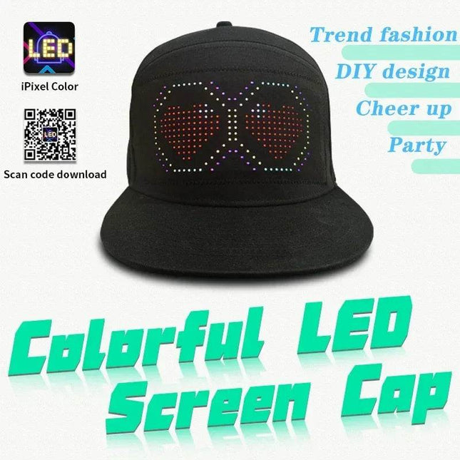 LED Glow Display Message Baseball Hat - Hat - LEDIT - Mad Fly Essentials