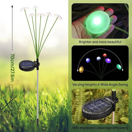 LED Landscape Light Solar Jellyfish Mushroom Lamp - LED Landscape Light - LED FAIRY - Mad Fly Essentials