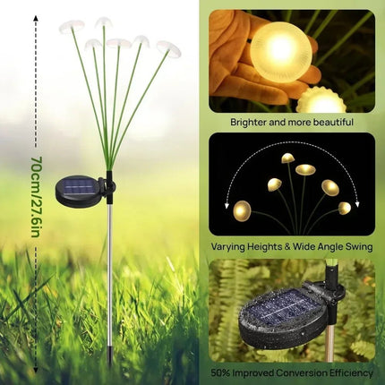 LED Landscape Light Solar Jellyfish Mushroom Outdoor Floral Lawn Lamp - LED Landscape Light - Vecli - Mad Fly Essentials