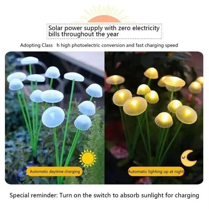 LED Landscape Light Solar Jellyfish Mushroom Outdoor Floral Lawn Lamp - LED Landscape Light - Vecli - Mad Fly Essentials