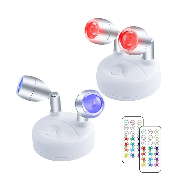 LED Landscape Light Wireless RGB 2pk Rotatable Spotlights - LED Landscape Light - JGT - Mad Fly Essentials