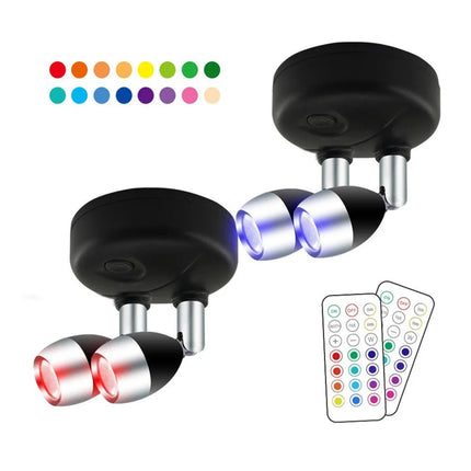LED Landscape Light Wireless RGB 2pk Rotatable Spotlights - LED Landscape Light - JGT - Mad Fly Essentials