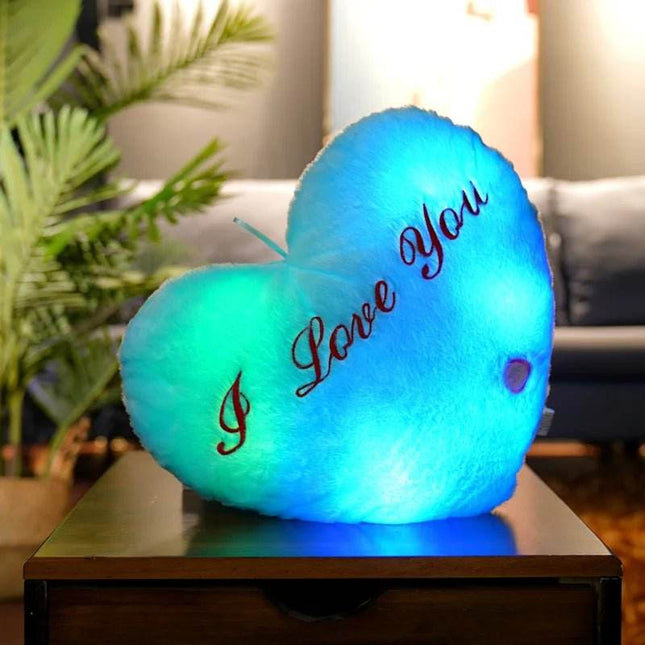 LED Multicolor Plush Heart Pillow - Mad Fly Essentials
