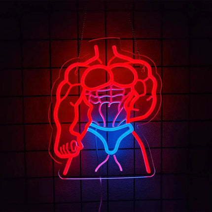Led Neon Fitness Gym Wall Sign Decor - Sign Decor - GXFC Lighting - Mad Fly Essentials