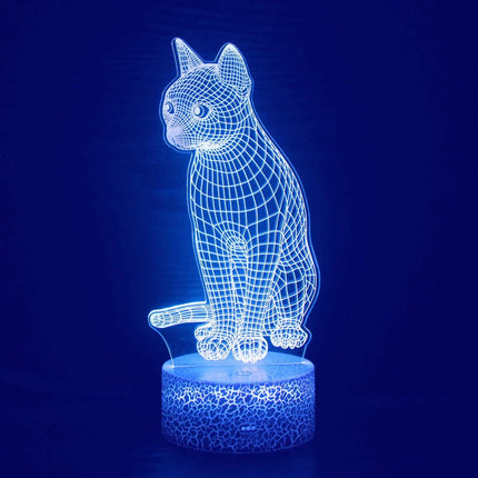 LED Night Light 3D Cat 7-Color Night Light - LED Night Light - Sololandor - Mad Fly Essentials