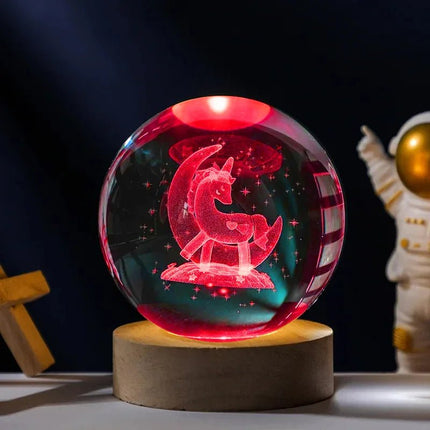 LED Night Light 3D Crystal Planet Saturn Night Light - LED Night Light - Ouio - Mad Fly Essentials