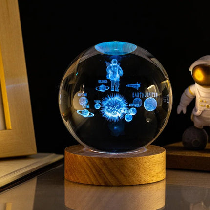 LED Night Light 3D Crystal Planet Saturn Night Light - LED Night Light - Ouio - Mad Fly Essentials