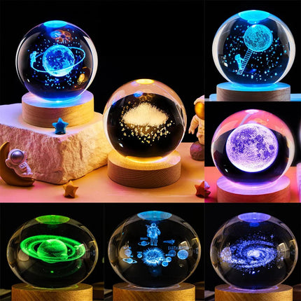 LED Night Light 3D Crystal Planet Saturn Night Light - LED Night Light - Ouio - Mad Fly Essentials