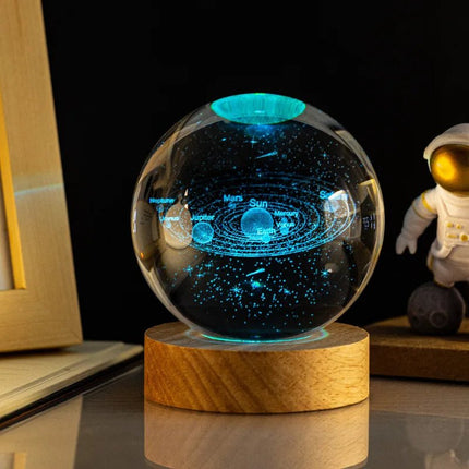 LED Night Light 3D Crystal Planet Saturn Night Light - LED Night Light - Ouio - Mad Fly Essentials