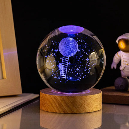 LED Night Light 3D Crystal Planet Saturn Night Light - LED Night Light - Ouio - Mad Fly Essentials