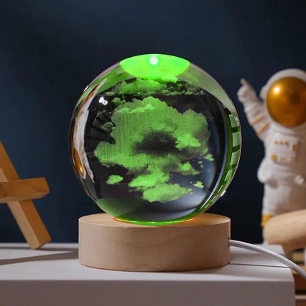 LED Night Light 3D Crystal Planet Saturn Night Light - LED Night Light - Ouio - Mad Fly Essentials