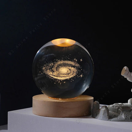 LED Night Light 3D Crystal RGB Planetary Galaxy Lamp - LED Night Light - Trecaan - Mad Fly Essentials