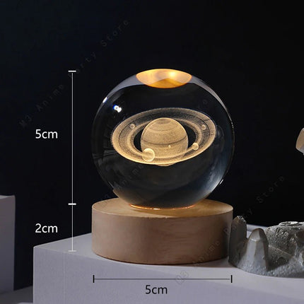 LED Night Light 3D Crystal RGB Planetary Galaxy Lamp - LED Night Light - Trecaan - Mad Fly Essentials