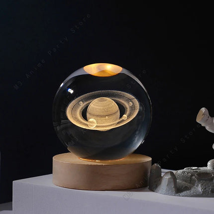 LED Night Light 3D Crystal RGB Planetary Galaxy Lamp - LED Night Light - Trecaan - Mad Fly Essentials