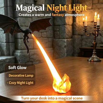 LED Night Light 3D Dragon Halloween Desktop Lamp - LED Night Light - airinou - Mad Fly Essentials