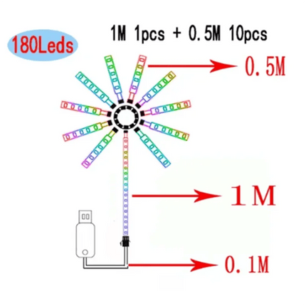 LED Night Light Fireworks RGB Dream Meteor Lamp - LED Night Light - LiHangStar - Mad Fly Essentials