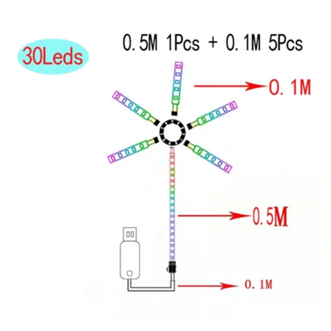 LED Night Light Fireworks RGB Dream Meteor Lamp - LED Night Light - LiHangStar - Mad Fly Essentials