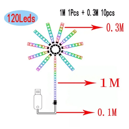 LED Night Light Fireworks RGB Dream Meteor Lamp - LED Night Light - LiHangStar - Mad Fly Essentials