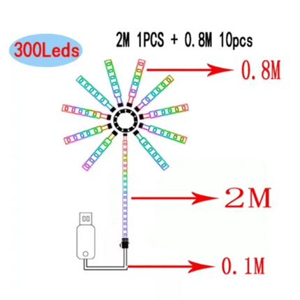 LED Night Light Fireworks RGB Dream Meteor Lamp - LED Night Light - LiHangStar - Mad Fly Essentials
