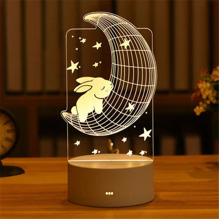 LED Night Light Funny Cat 3D Optical Illusion Night Lamp - LED Night Light - LEDIT - Mad Fly Essentials
