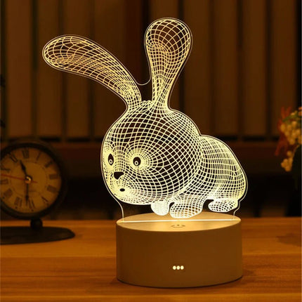LED Night Light Funny Cat 3D Optical Illusion Night Lamp - LED Night Light - LEDIT - Mad Fly Essentials