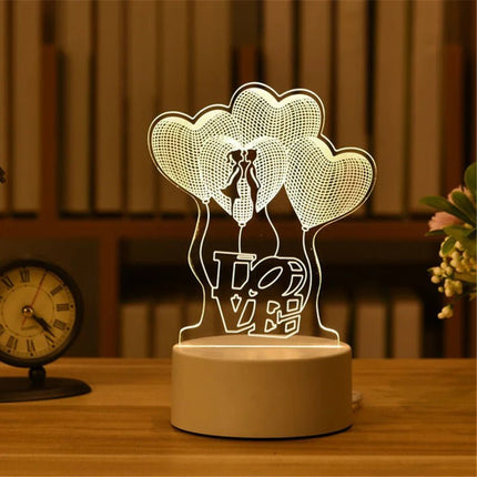 LED Night Light Funny Cat 3D Optical Illusion Night Lamp - LED Night Light - LEDIT - Mad Fly Essentials
