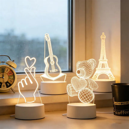 LED Night Light Funny Cat 3D Optical Illusion Night Lamp - LED Night Light - LEDIT - Mad Fly Essentials