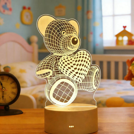 LED Night Light Funny Cat 3D Optical Illusion Night Lamp - LED Night Light - LEDIT - Mad Fly Essentials