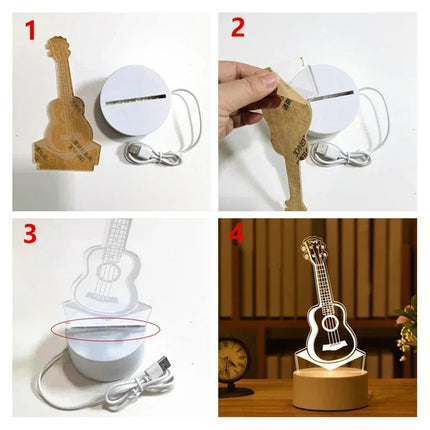 LED Night Light Funny Cat 3D Optical Illusion Night Lamp - LED Night Light - LEDIT - Mad Fly Essentials