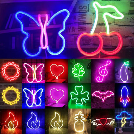 LED Night Light Neon Alien Head Sign USB Light - LED Night Light - LiHangStar - Mad Fly Essentials