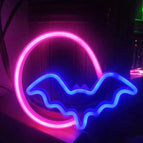 Moon Bat Blue Pink