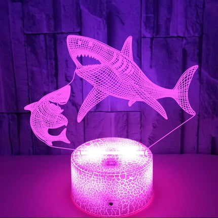 LED Night Light Shark Silhouette 3D Night Light - LED Night Light - ZYZAO - Mad Fly Essentials