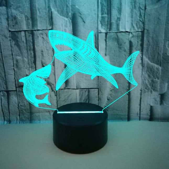 LED Night Light Shark Silhouette 3D Night Light - LED Night Light - ZYZAO - Mad Fly Essentials
