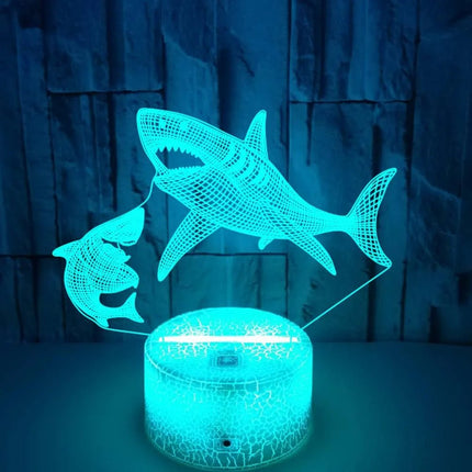 LED Night Light Shark Silhouette 3D Night Light - LED Night Light - ZYZAO - Mad Fly Essentials
