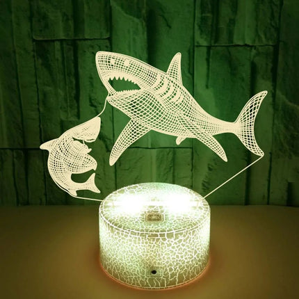 LED Night Light Shark Silhouette 3D Night Light - LED Night Light - ZYZAO - Mad Fly Essentials