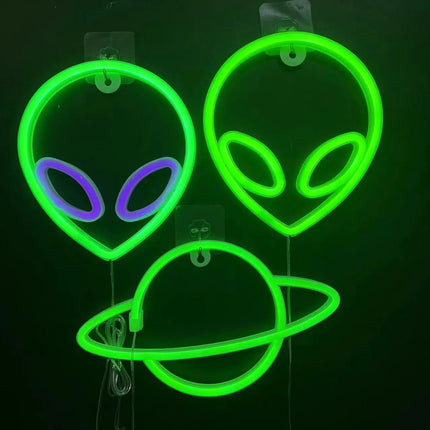 LED Party Light Neon Alien Game Room Sign Decor - LED Party Light - HERULED - Mad Fly Essentials