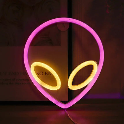 LED Party Light Neon Alien Game Room Sign Decor - LED Party Light - HERULED - Mad Fly Essentials