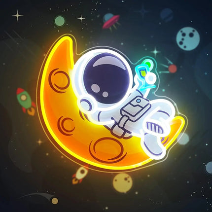 LED Party Light Neon Moon Astronaut Wall Light - LED Party Light - ZYZAO - Mad Fly Essentials