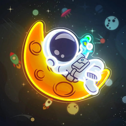 LED Party Light Neon Moon Astronaut Wall Light - LED Party Light - ZYZAO - Mad Fly Essentials