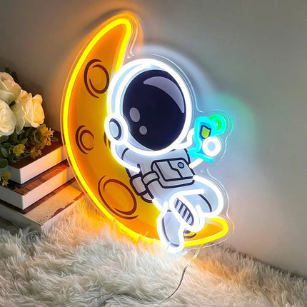 LED Party Light Neon Moon Astronaut Wall Light - LED Party Light - ZYZAO - Mad Fly Essentials