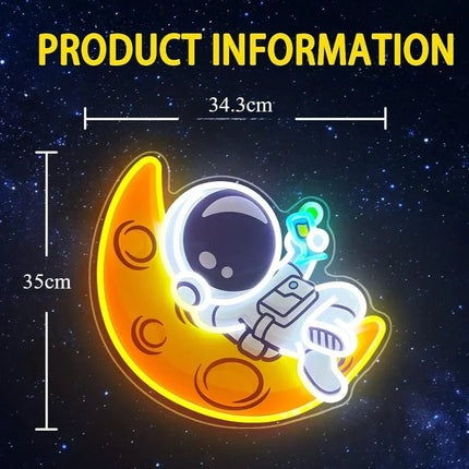 LED Party Light Neon Moon Astronaut Wall Light - LED Party Light - ZYZAO - Mad Fly Essentials
